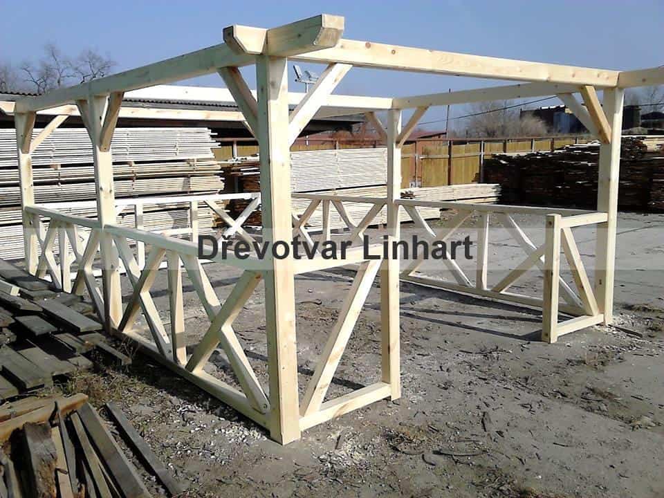 Přípravná montáž pergoly